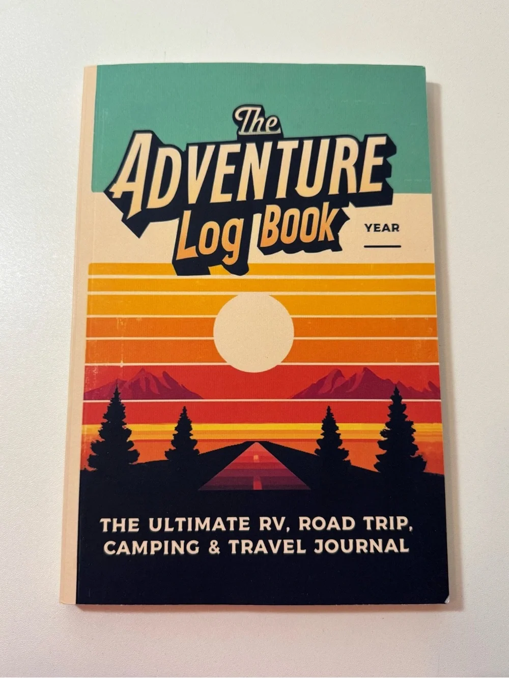 Adventure Log Book - Orange Sunset Travel Journal